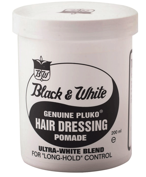 POMADE DE COIFFAGE PLUKO VÉRITABLE NOIR ET BLANC FORTE