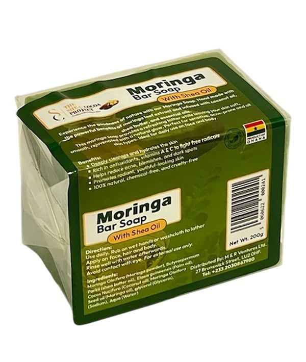 SAVON EN BARRE DE MORINGA À L'HUILE DE KARITÉ 