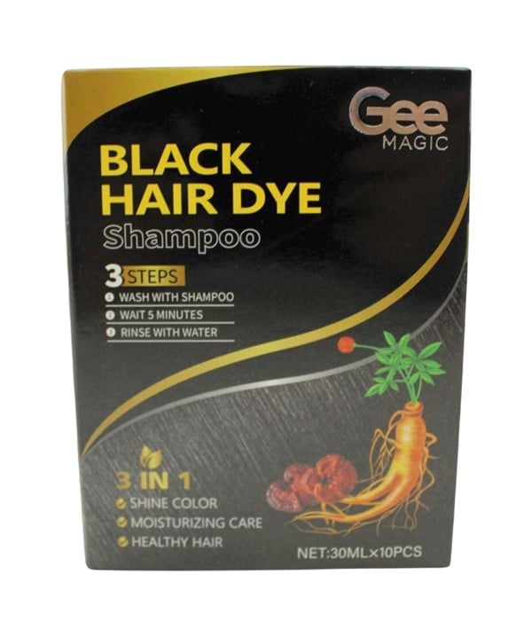SHAMPOOING DE TEINTURE POUR CHEVEUX NOIRS GEE MAGIC 