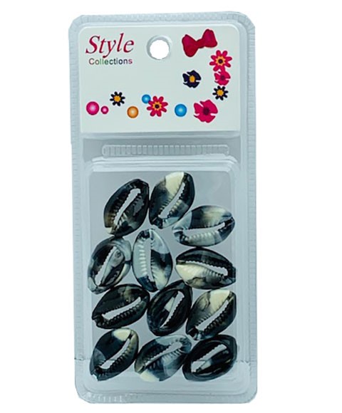 STYLE COLLECTION SHELL BEADS BD016 NOIR 