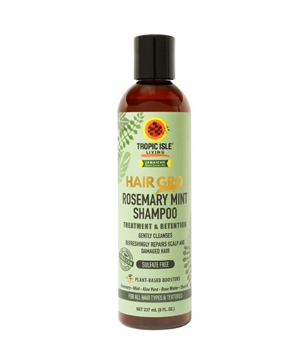 TROPIC ISLE LIVING HAIR GRO ROMARIN MENTHE SHAMPOOING 