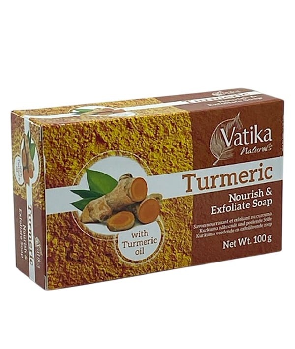 VATIKA NATURALS SAVON NOURRISSANT ET EXFOLIANT AU CURCUMA 