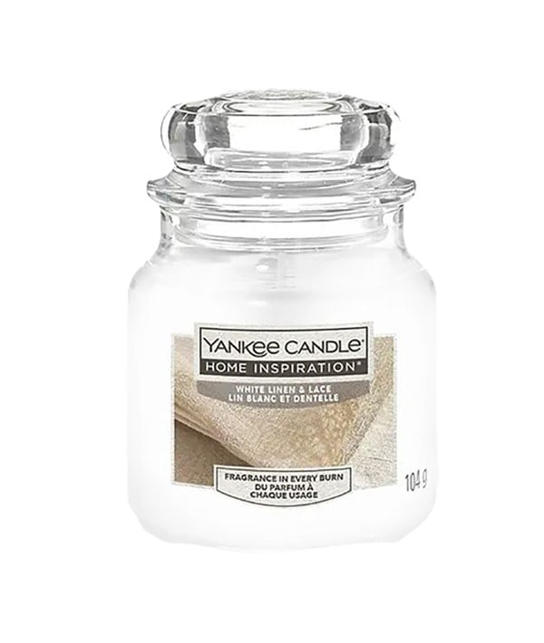 YANKEE CANDLE HOME INSPIRATION DENTELLE DE LIN BLANC 